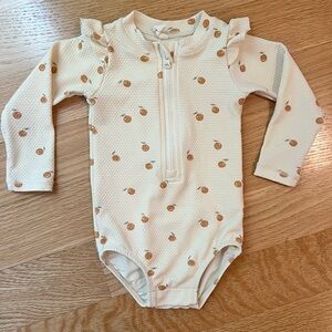Quincy Mae Cream Swimsuit 6-12mo